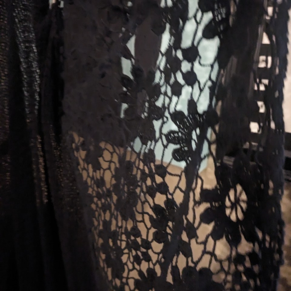 Black knitted cover up